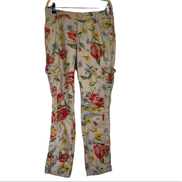 Hei Hei Sundrop Floral Size 2 Cargo Pants Anthropologie - Picture 2 of 10